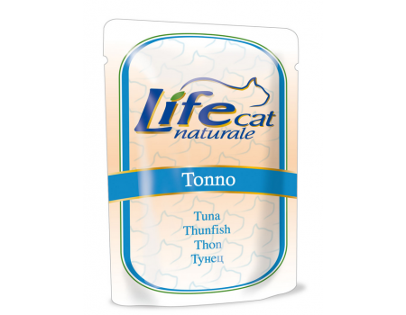  LifeCat Tuna - ЛайфКэт  Дополнительный влажный корм для кошек, 70 гр Тунец 