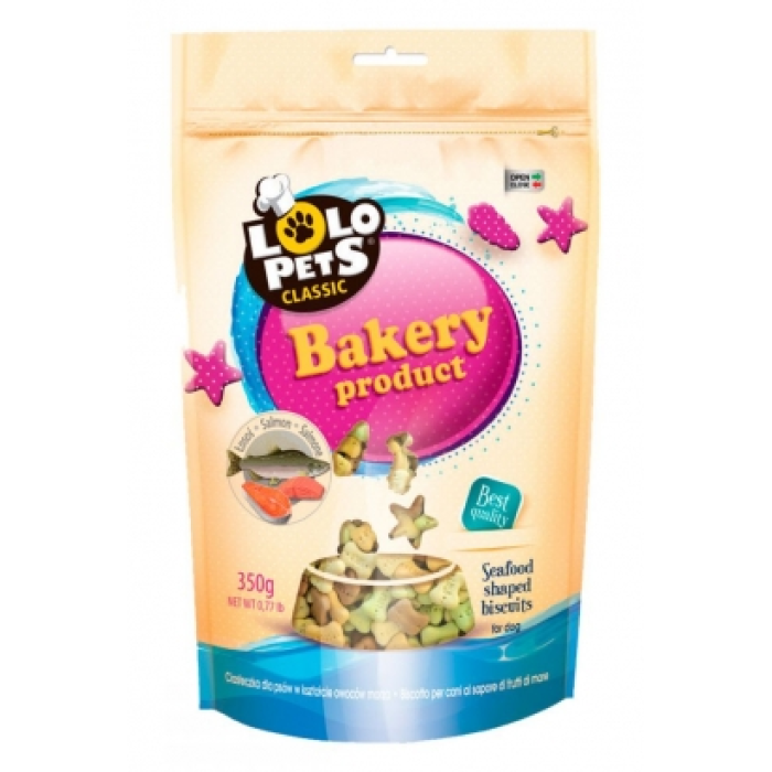  "Lolopets" Classic Bakery бисквиты для собак с лососем, 350г