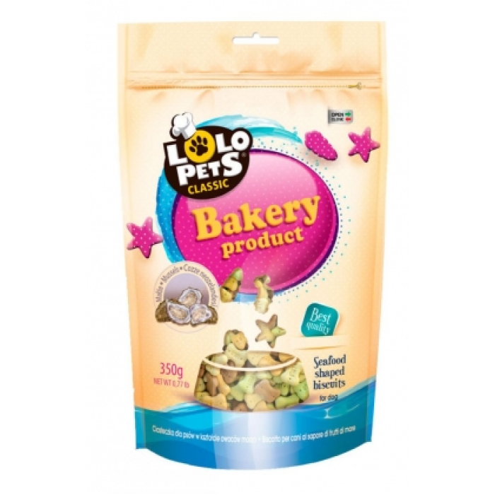 "Lolopets"Classic Bakery бісквіти для собак з мідіями, 350г