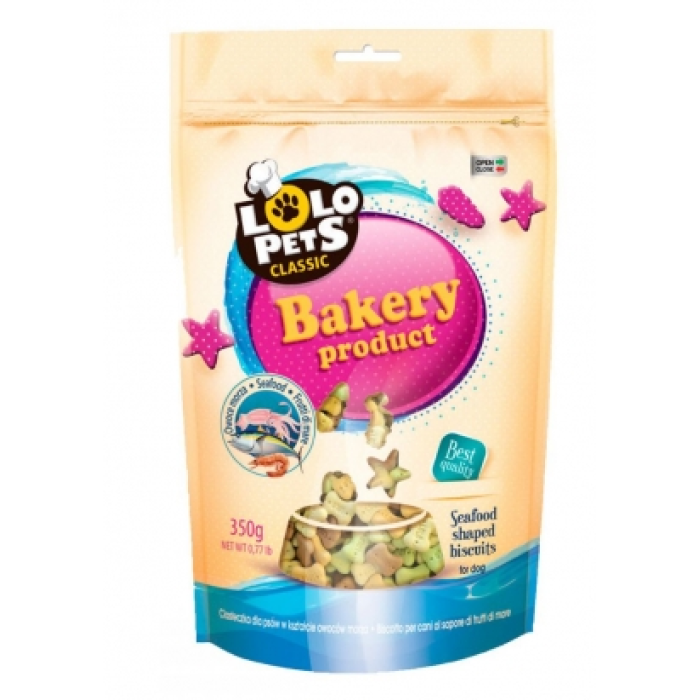 "Lolopets"Classic Bakery бісквіти для собак з морепродуктами, 350г