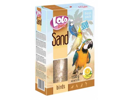 "Lolopets" Песок для птиц лимонный   1500г  