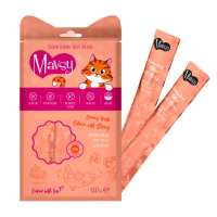 Кремовое лакомство для кошек Mavsy-Creamy Treats Salmon with shrimp, с лососем и креветками, 5x15 г