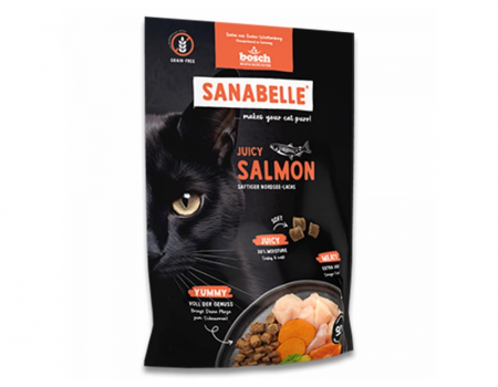 Беззерновий м'який корм Sanabelle Juicy Salmon для котів, лосось, 250 г