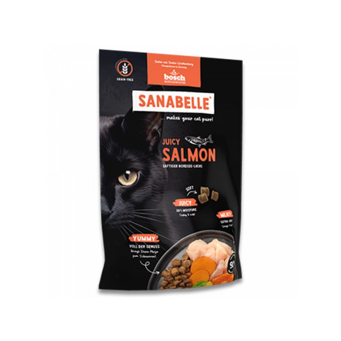 Беззерновой мягкий корм Sanabelle Juicy Salmon для кошек, лосось, 800 г