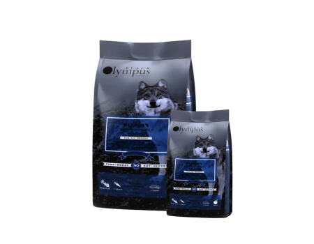 Корм Black Olympus низькозерновий для дорослих середніх порід, лосось та коричневий рис 12кг+2кг подарунок