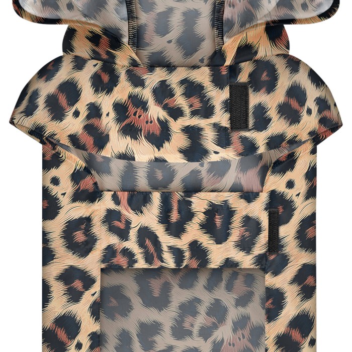 Дождевик-накидка с капюшоном для собак WAUDOG Clothes, "Леопард", XXS, А 23-26 см, B 30-36 см, С 15-20 см
