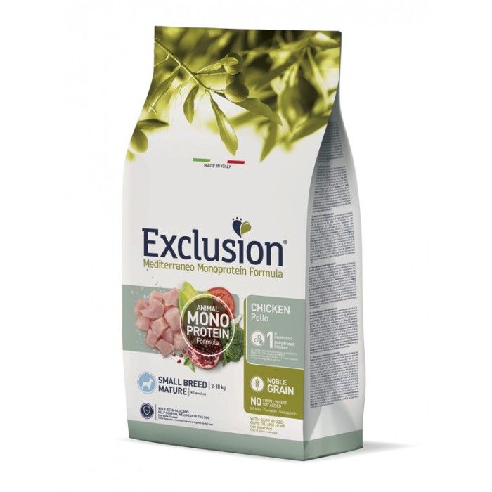 Сухой корм Exclusion Mature Chicken Small Breed для пожилых собак мелких пород, с курицей, 2 кг