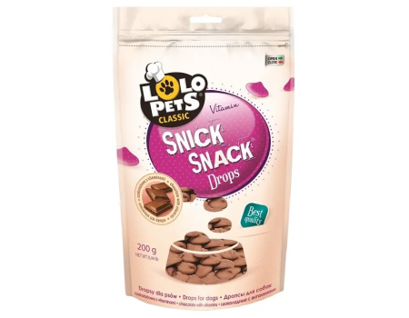 Дропси Lolopets для собак, шоколадні, з вітамінами, 200 г 81000