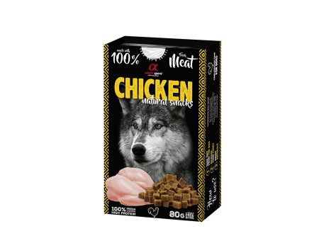 Ласощі для собак Alpha spirit DOG NATURAL SNACK CHICKEN/ Натурал Снек, курка, 80 г