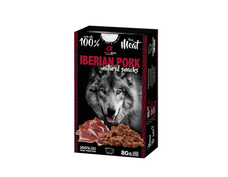 Ласощі для собак Alpha spirit DOG NATURAL SNACK IBERIAN PORK/ Натурал Снек, іберійська свинина, 80 г