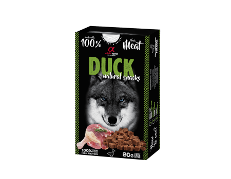 Ласощі для собак Alpha spirit DOG NATURAL SNACK DUCK/ Натурал Снек, качка, 80 г