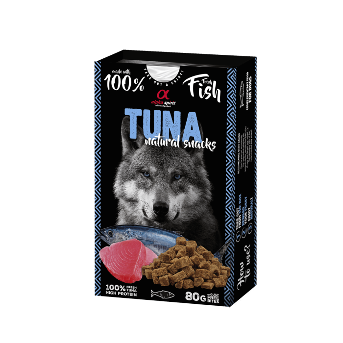 Ласощі для собак Alpha spirit DOG NATURAL SNACK TUNA/ Натурал Снек, тунець, 80 г