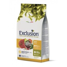 Сухий корм Exclusion Adult Beef Medium Breed  для дорослих собак середніх порід, з яловичиною, 12 кг