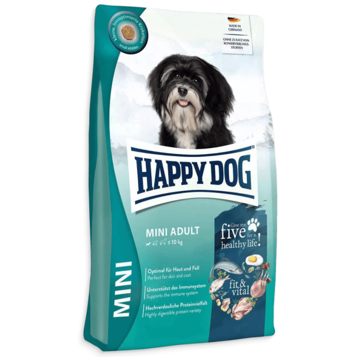 Happy dog  f&v Mini Adult 10 kg для дорослих собак дрібних порід вагою до 10кг
