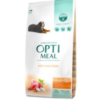 Сухий корм Optimeal для цуценят великих порід, з індичкою, 12 кг