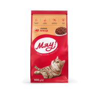 Сухий корм Мяу! для дорослих котів, смачне м'ясце, 900 г..