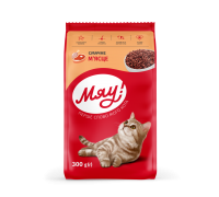 Сухий корм Мяу! для дорослих котів, смачне м'ясце, 300 г..