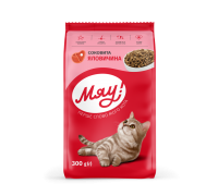Сухий корм Мяу! для дорослих котів, яловичина, 300 г..