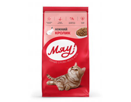 Сухий корм Мяу! для дорослих котів, ніжний кролик, 11 кг