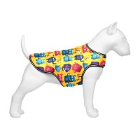 Курточка-накидка для собак WAUDOG Clothes,  "Мохнаті монстри", M, А 37 см, B 52-62 см, С 36-47 см