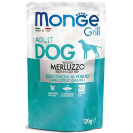 Monge Dog GRILL з тріскою Повнораційний корм для собак Паучі з тріскою..