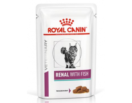 Влажный корм для взрослых кошек ROYAL CANIN RENAL FELINE FISH Pouches 0.085 кг 