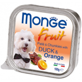 Monge Dog FRUIT утка с апельсином  Полнорационный корм для собак Паште..
