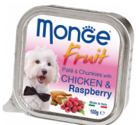 Monge Dog FRUIT курка з малиною Повнораційний корм для собак Паштет з ..
