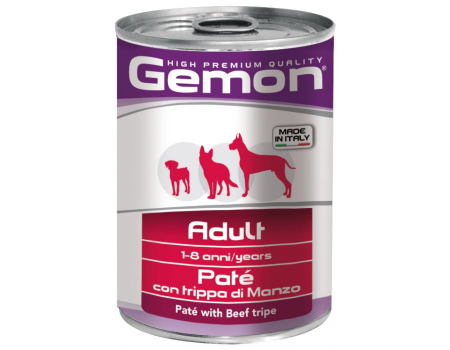 GEMON DOG WET Adult паштет с говяжьим рубцом для собак  всех пород , 400г