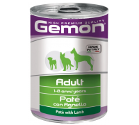GEMON DOG WET Adult паштет з ягнятком для собак усіх порід, 400г..