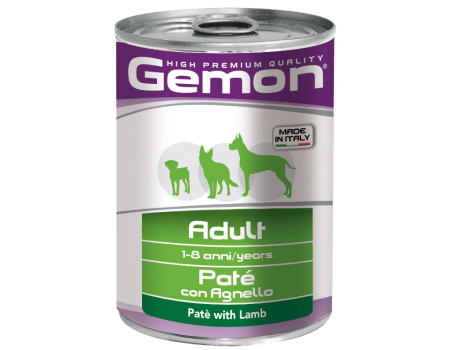 GEMON DOG WET Adult паштет з ягнятком для собак усіх порід, 400г