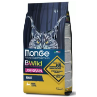 Monge Cat Bwild Low Grain Hare meat Сухий низькозерновий корм із м'яса зайця для дорослих кішок, 1,5 кг