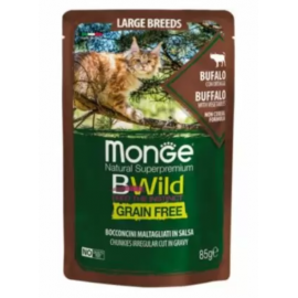 Monge Сat Вwild Grain Free wet kitten buffalo Влажный корм для взрослых котов крупных пород с 2-х месяцев буйвол 85 г