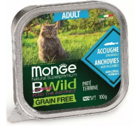 Monge Cat Вwild Grain Free Adult Anchovies with Vegetables Консерва бе..