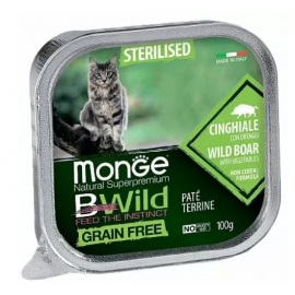 Monge Cat Вwild Grain Free Sterilized Консерва беззернова з м'ясом каб..