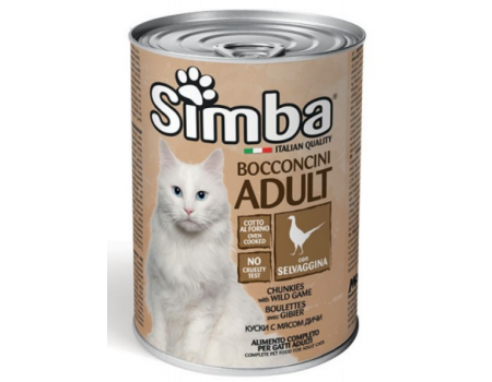 Simba Cat Wet Game Влажный корм для кошек с дичью, 415г