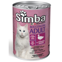 Simba Cat Wet Guinea fowl & Duck Влажный корм для кошек с цесаркой и уткой, 415г