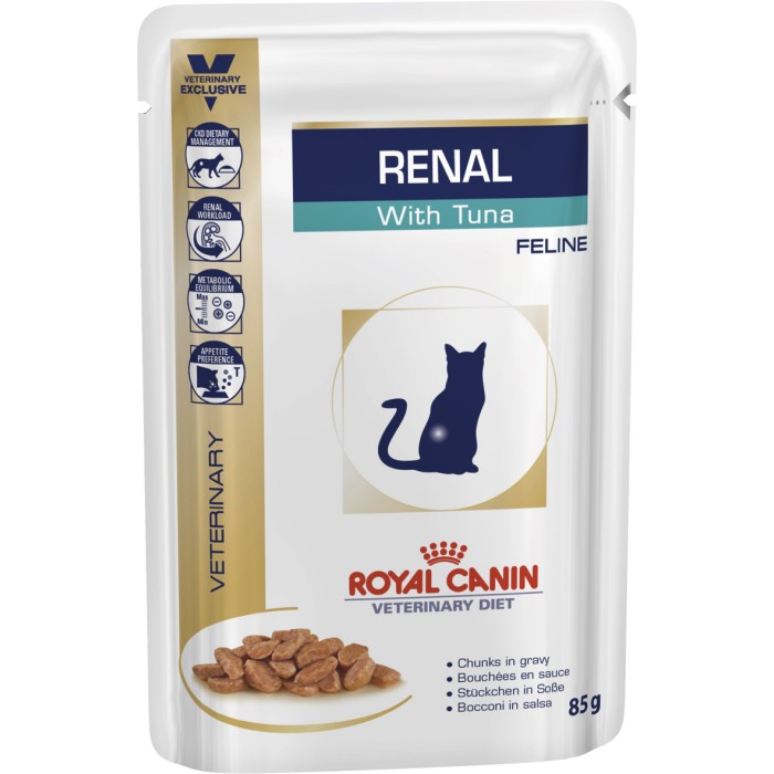 Влажный корм для взрослых кошек ROYAL CANIN RENAL FELINE FISH Pouches 0.085 кг 
