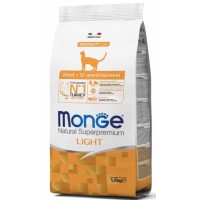 Monge Cat Light з індичкою - низькокалорійний корм для кішок, схильних до набору зайвої ваги, 1.5 кг