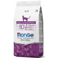 MONGE SUPER PREMIUM CAT ADULT повноцінний збалансований раціон для дорослих кішок у віці від 1 до 7 років, курка, 1.5 кг