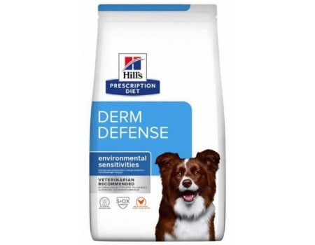 Hill`s PD Canine DermDef -  лечебная диета для собак при аллергии, блошином и атопическом дерматите 12кг
