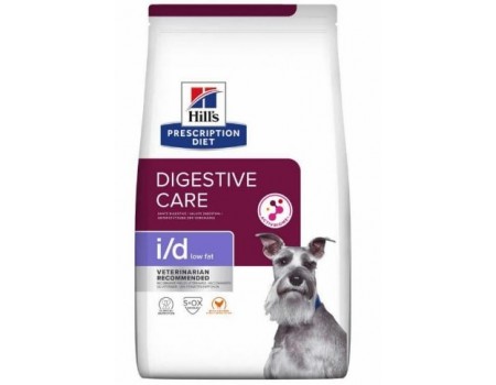 Hills PD Canine I/D Low Fat - для собак при захворюванні ШКТ зі зниженим вмістом жиру - 12 кг