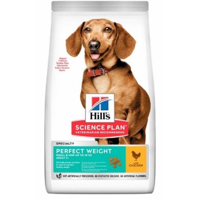 Hills SCIENCE PLAN Adult Perfect Weight Small & Mini корм для дорослих собак маленьких порід з куркою 1,5 кг NEW