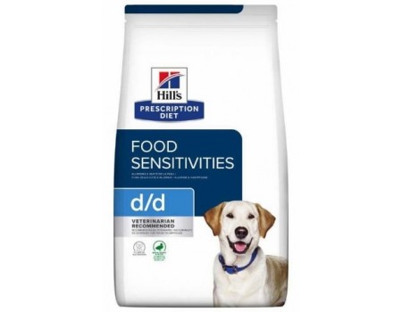 Hill's Prescription Diet Canine D/D Food Sensitivities, Duck & Rice, корм для собак з харчовою алергією 1,5 кг