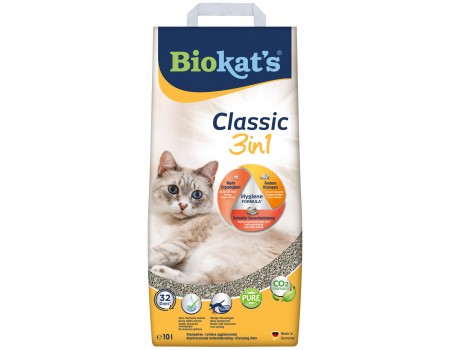 Наповнювач для котячого туалету Biokat's Classic 3in1 бентонітовий, 10 л