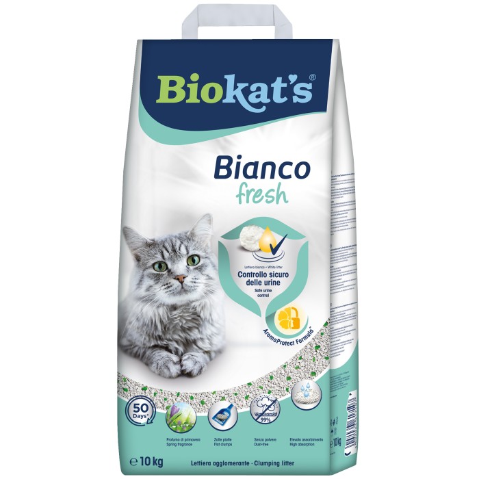 Наполнитель для кошачьего туалета Biokat's Bianco Fresh бентонитовый, 10 кг