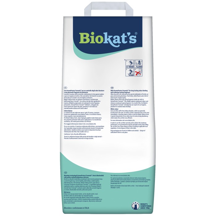 Наполнитель для кошачьего туалета Biokat's Bianco Fresh бентонитовый, 10 кг
