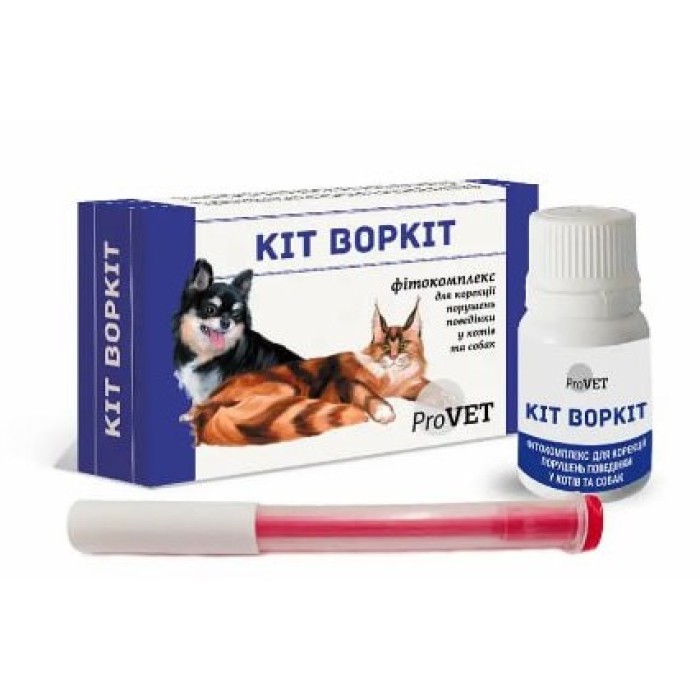Фітокомплекс для котів та собак ProVET «Кіт Воркіт» 20 мл + шприц (заспокійливий засіб)