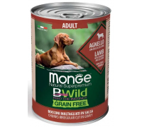 Monge Dog WET BWILD Adult ягненок, тыква и цукини, беззерновая консерв..