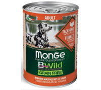 Monge Dog WET BWILD Adult індичка, гарбуз та цукіні, беззернова консер..